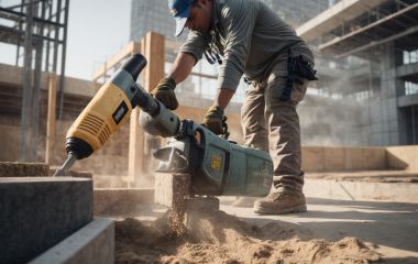 Как долбить бетон перфоратором?