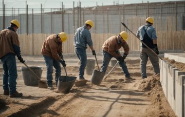 Как залить бетон под забор?