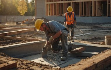 Заливка бетона под фундамент дома