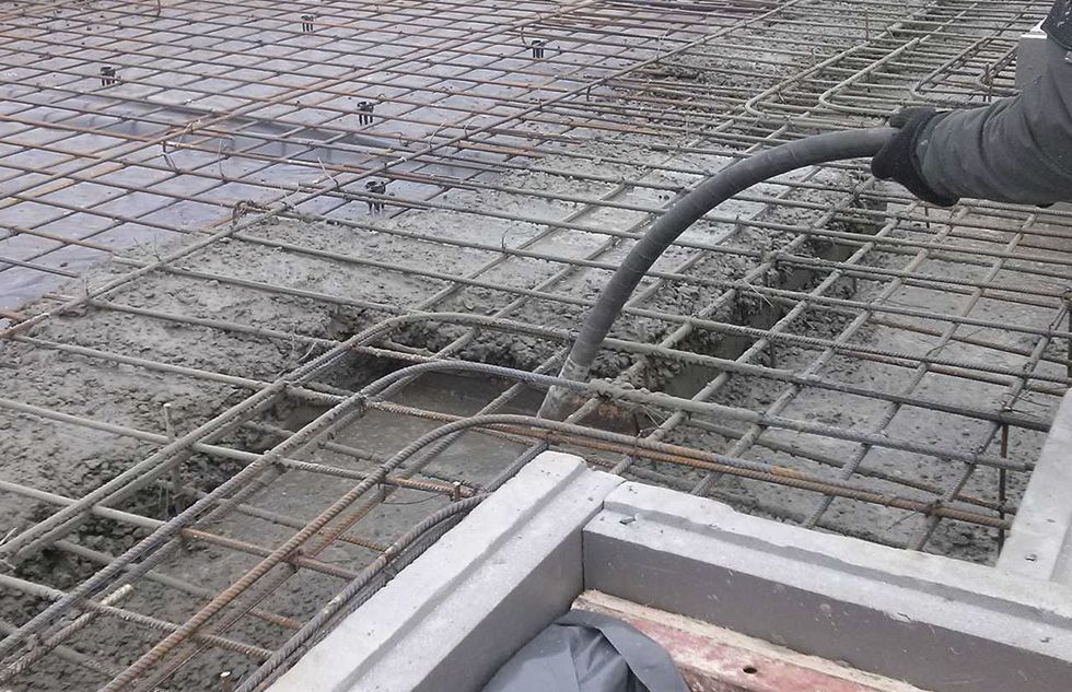 Заливка фундамента